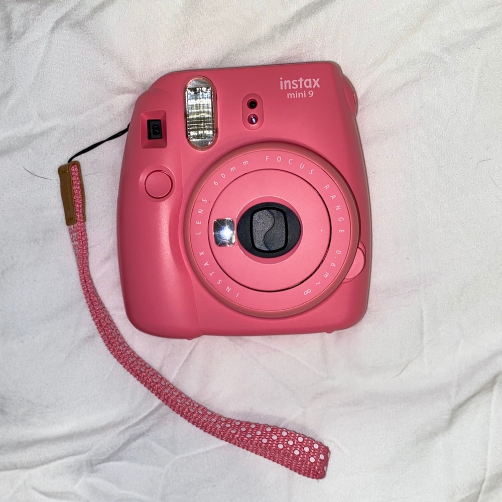 EXCELLENT CONDITION- Pink Instax Camera With Strap